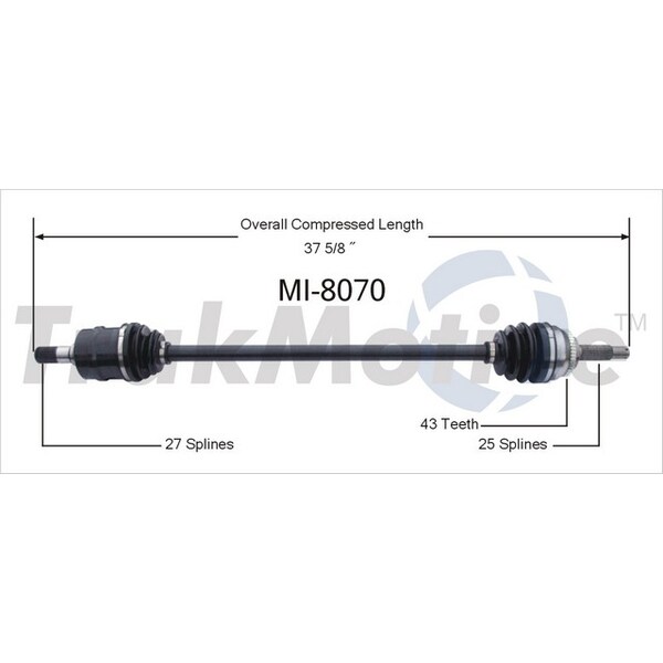 Surtrack Axle Cv Axle Shaft, Mi-8070 MI-8070 - main